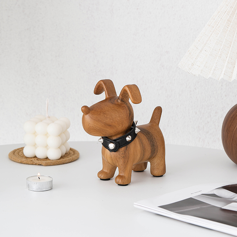 Cute Dog Ornament Puppy Ceramic High-value Bathroom Living Room Ornament Storage Ornament