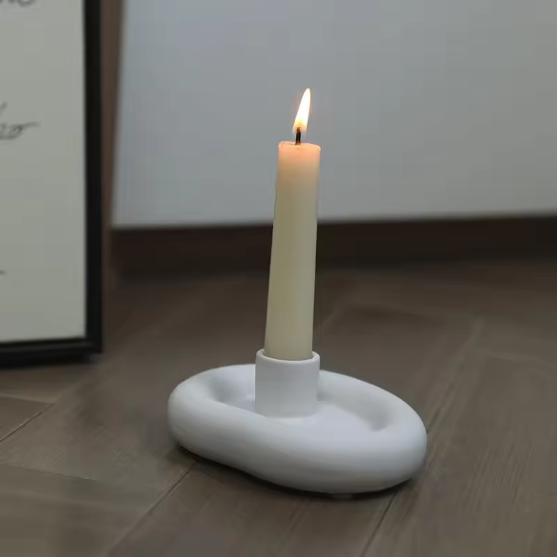 Modern Decorative Ceramics Candle Stand Base Holder Home Decor for Dinner Birthday Wedding Christmas