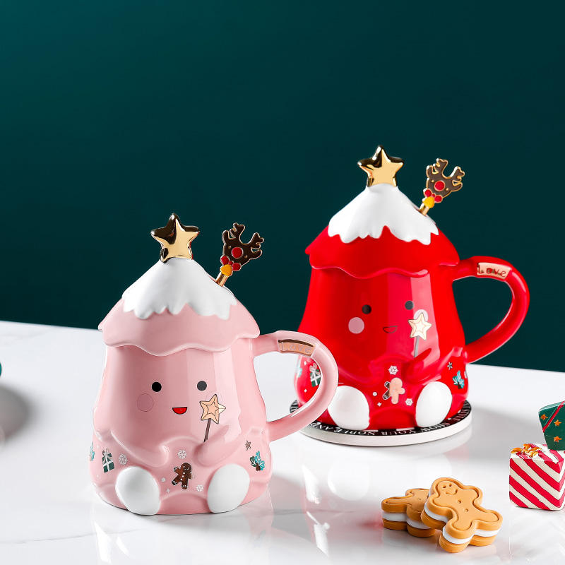 Christmas Gifts for Kids Hot Sell Christmas Ceramic Coffee Mug Custom Santa Mugs for Kids