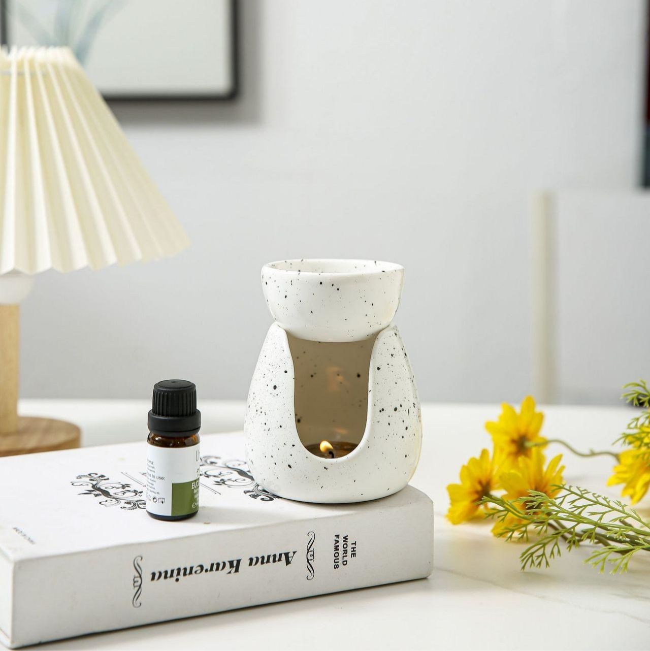 Современная скандинавская керамическая подставка для благовоний с tealight, подставка для масла и воска