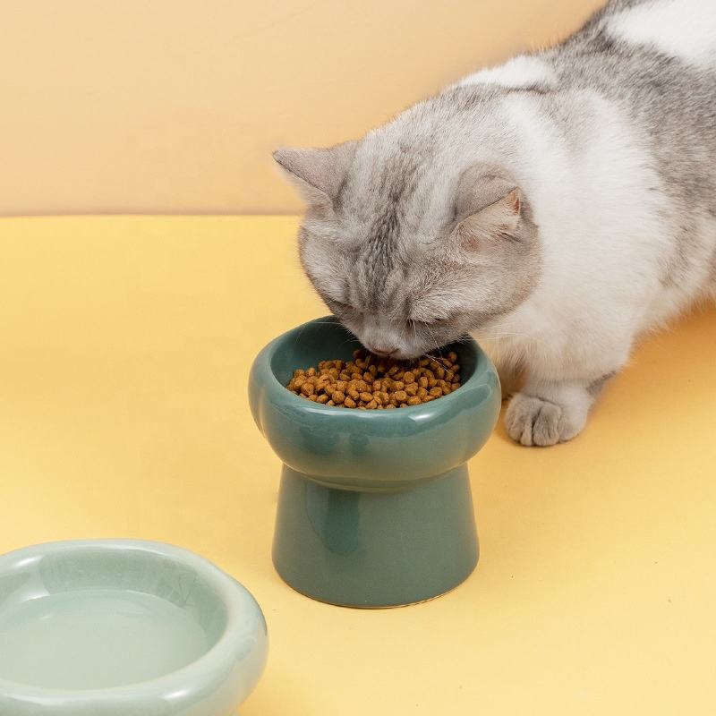 Cat Food Bowl Large Caliber Water Bowl Diagonal Ceramic Bowl Pet bowl  dog bowl 