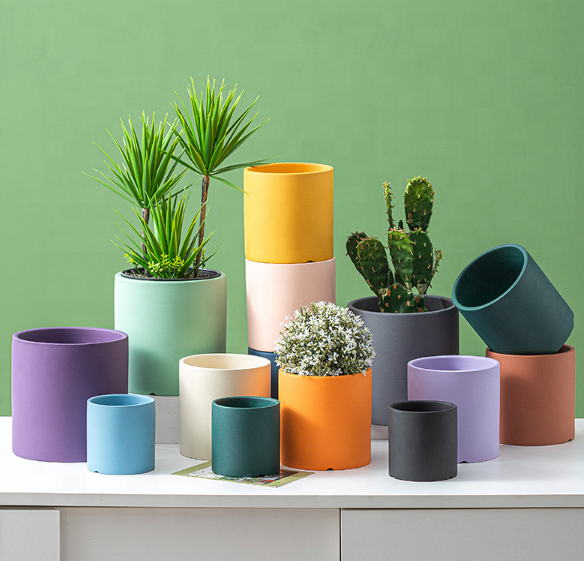 Best Seller Garden Home Decoration Colorful Nordic Tea Wholesale Ceramic Flower Planter Plant Pots
