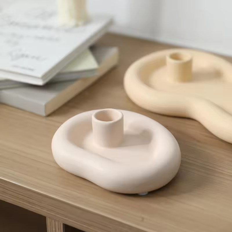 Modern Decorative Ceramics Candle Stand Base Holder Home Decor for Dinner Birthday Wedding Christmas