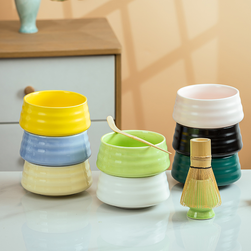 Japanese Ceramic Matcha Bowl Beat Matcha Song Dynasty Tea Ordering Tools Ceramic Tea Bowl Tea Cup Stirrer Matcha Brush Set