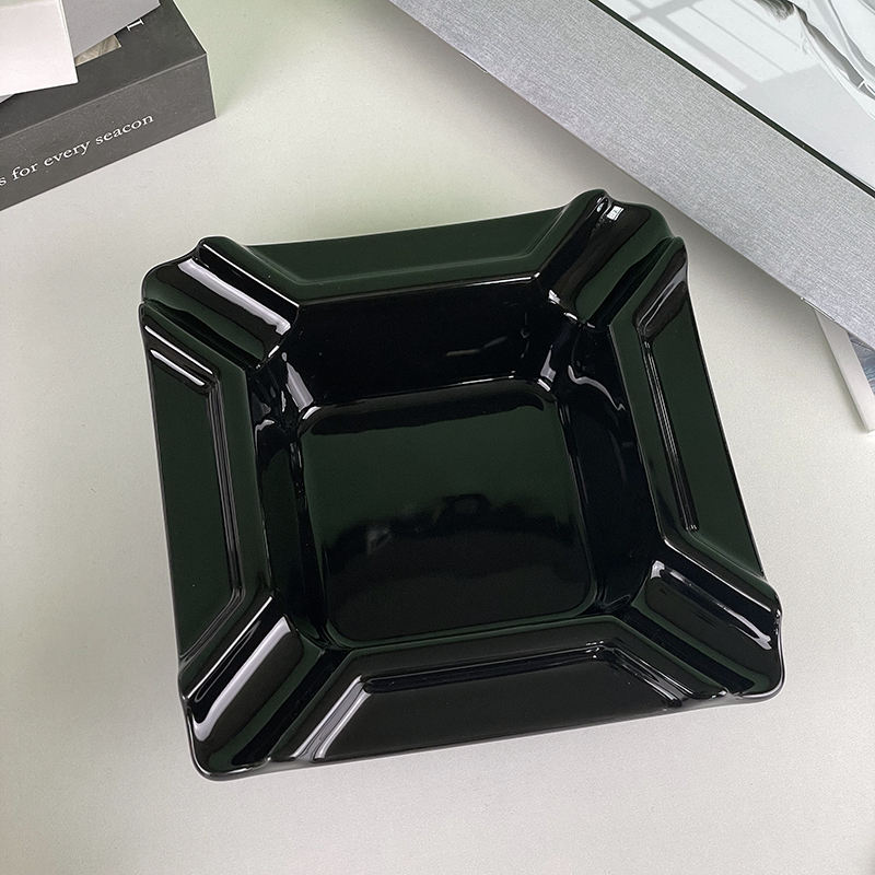 Posacenere in Ceramica di Alta Qualità Personalizzato a Forma Quadrata con Logo per Hotel per Ufficio