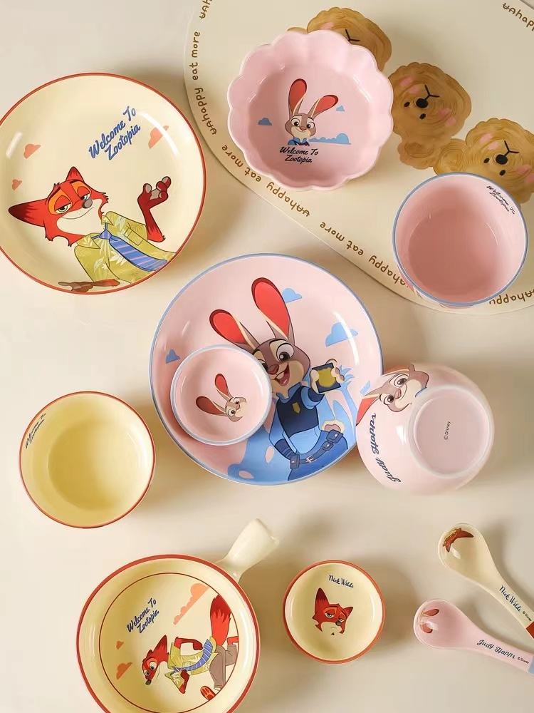 Disney Zootopia Cup Rabbit Officer Judy Ceramic Mug Fox Nick Couple Pair Cup