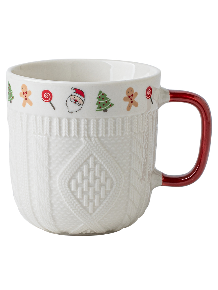 Embossed Couple Mug Pair High-value Mug Holiday Gift Ceramic Coffee Mug Household Mugs