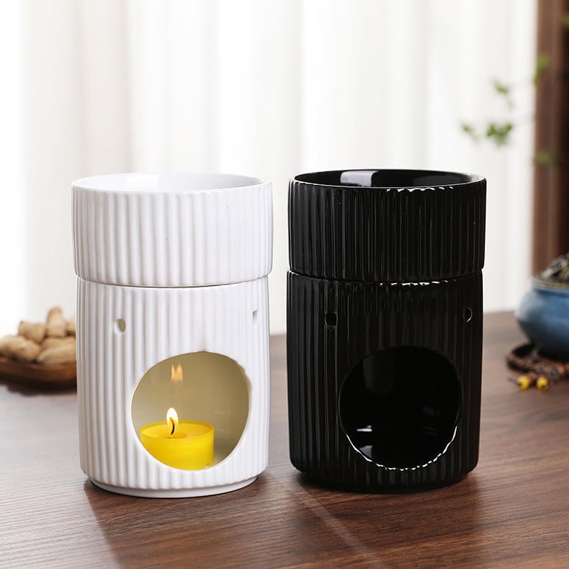 Home Decoration Ceramic Tealight Candle Holder Oil Burner Essential Oil Incense Aroma Diffuser Furnace for Yoga Meditate