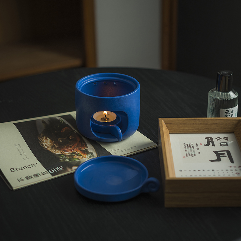 Klein Blue Ceramic Fragrance Diffuser Candle Heated Humidified Essential Oil Diffuser