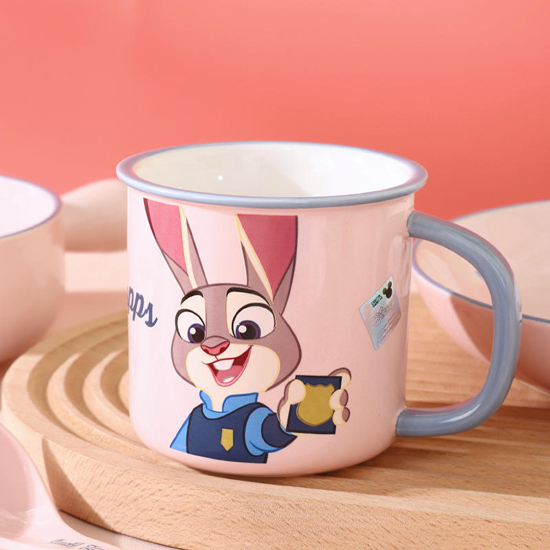 Disney Zootopia Cup Rabbit Officer Judy Ceramic Mug Fox Nick Couple Pair Cup