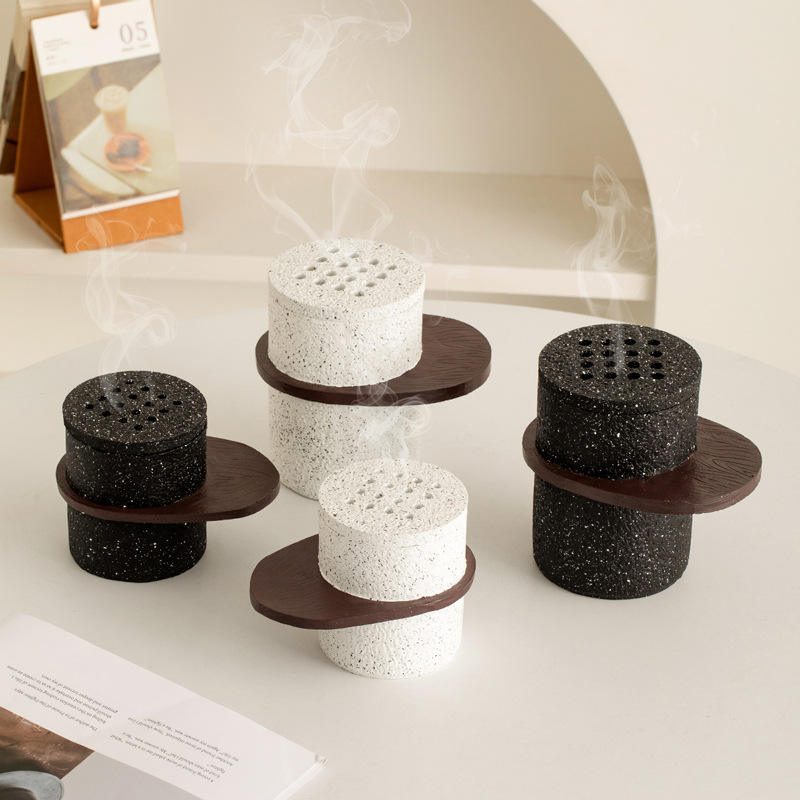 New Middle Eastern Style Drum Shape Ceramic Incense Burner Arabic Incense Burner Modern Design Incense Burner
