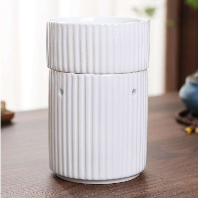 Home Decoration Ceramic Tealight Candle Holder Oil Burner Essential Oil Incense Aroma Diffuser Furnace for Yoga Meditate