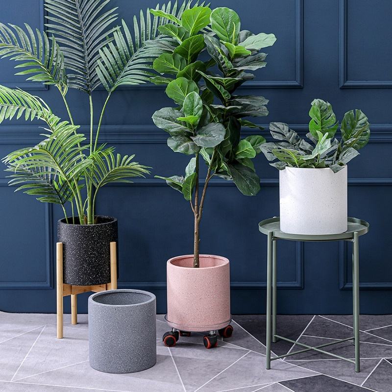 Nordic Modern Flowerpot Flower Pots Big Size for Outdoor Plants Ceramic Plant Pots with Drainage Holes and Saucers