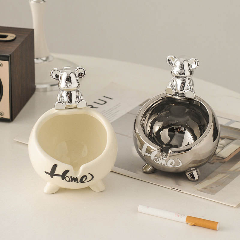 Nordic Style Ceramic Ashtray for Living Room Creative Coffee Table Decoration Personalized Trendy Fashion