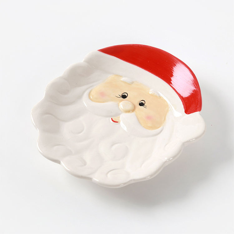 Lovely Christmas Decoration Santa Claus Ceramic Bowl for Christmas Home Decoration