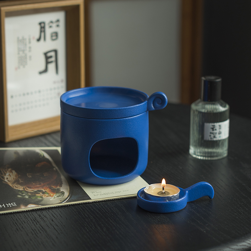Klein Blue Ceramic Fragrance Diffuser Candle Heated Humidified Essential Oil Diffuser