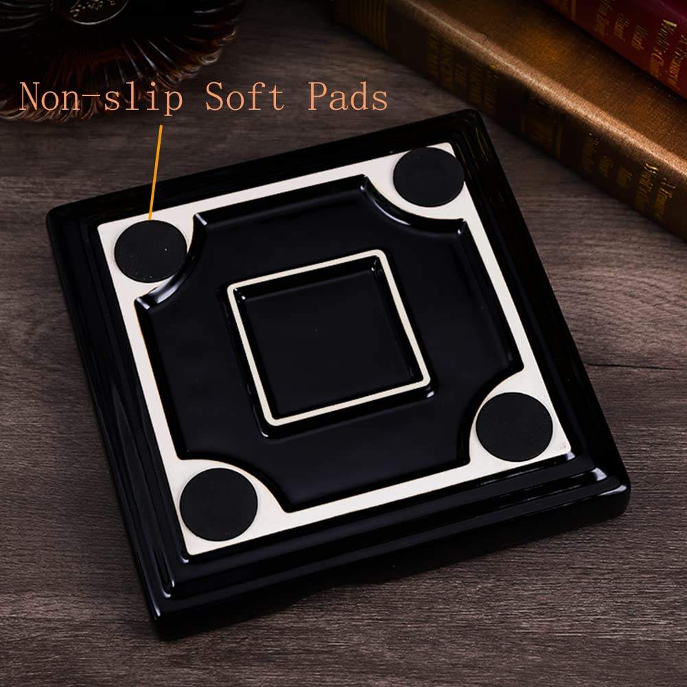 Customized Luxury Ceramic Ashtrays Personalized Black Ceramic Cigar Ashtray with Custom logo Best Cigar Ashtray
