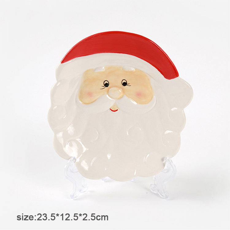 Lovely Christmas Decoration Santa Claus Ceramic Bowl for Christmas Home Decoration