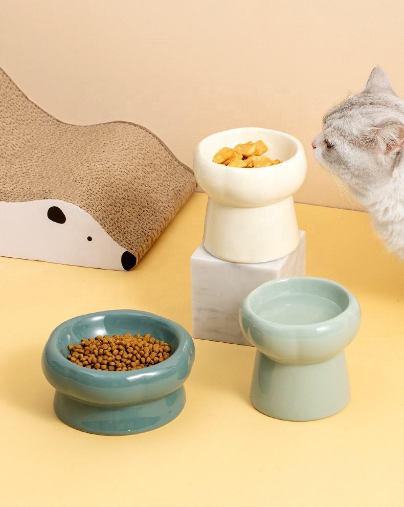 Cat Food Bowl Large Caliber Water Bowl Diagonal Ceramic Bowl Pet bowl  dog bowl 