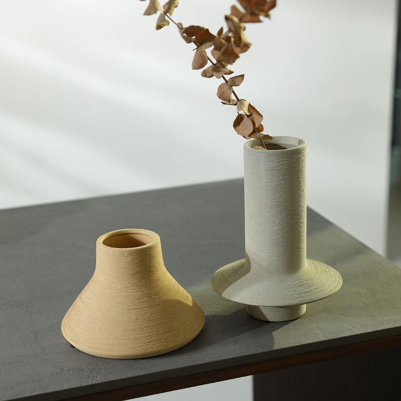 Modern Brushed Colorful Ceramic Vase Simple Home Decorations Living Room TV Cabinet Pieces Vase Ornaments