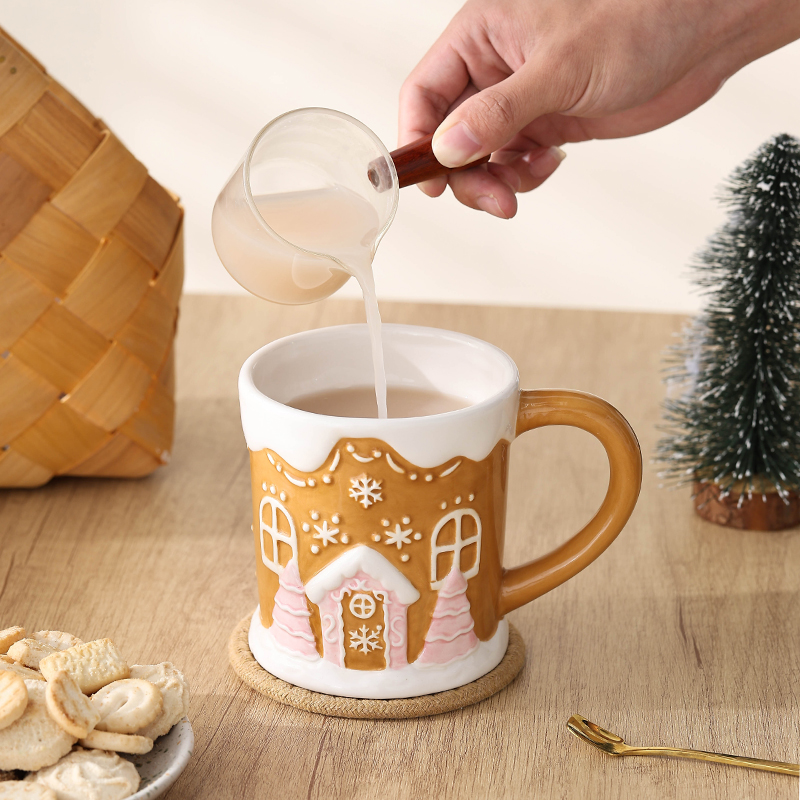 Christmas Shap Ceramic Mug Christmas Day Gift Milk Mug Coffee Mugs