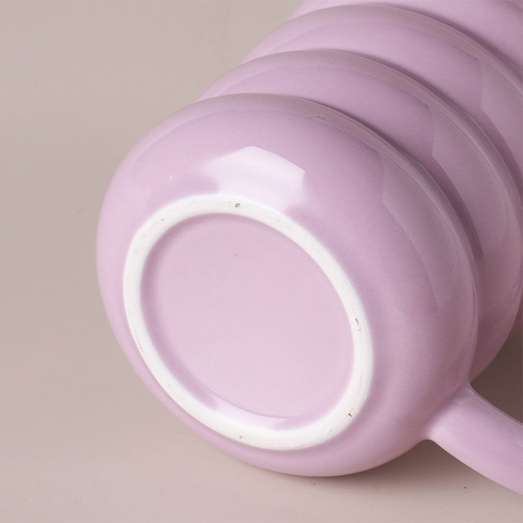 Pink Tulip Ceramic Mug With Coffee Cup With Spoon Mug Flower Design Water Cup