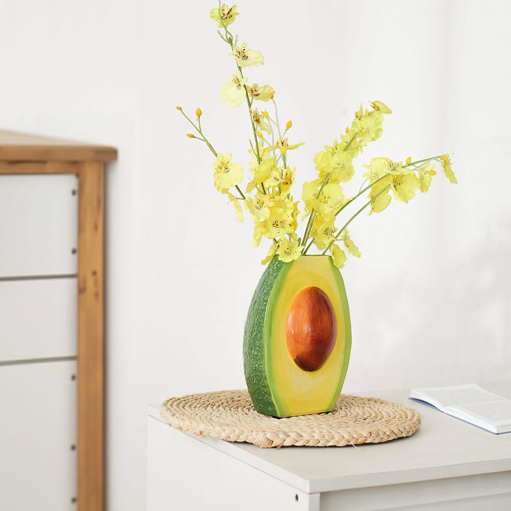 Unique Design Avocado Decoration Ceramic Vase Living Room Table Decoration Home Decoration Flower Vase