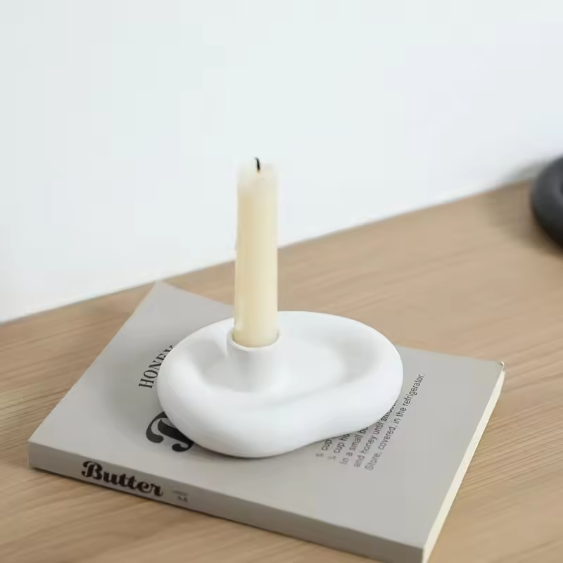 Modern Decorative Ceramics Candle Stand Base Holder Home Decor for Dinner Birthday Wedding Christmas