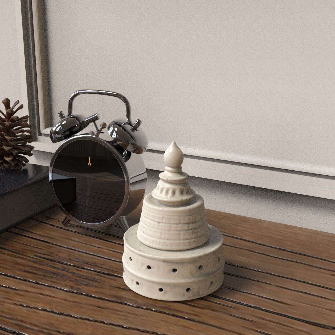 Custom-made White Ceramic Incense Burners and Candlesticks Home Ornaments for Indoor Outdoor Use Tower-Shaped for Aromatic Use