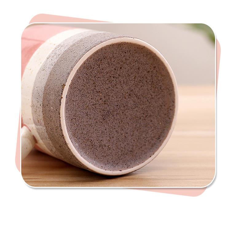 Custom Printed Coffee Mugs Handmade Ceramic Tea Japanese Retro Clay Cups With Handle for Restaurant