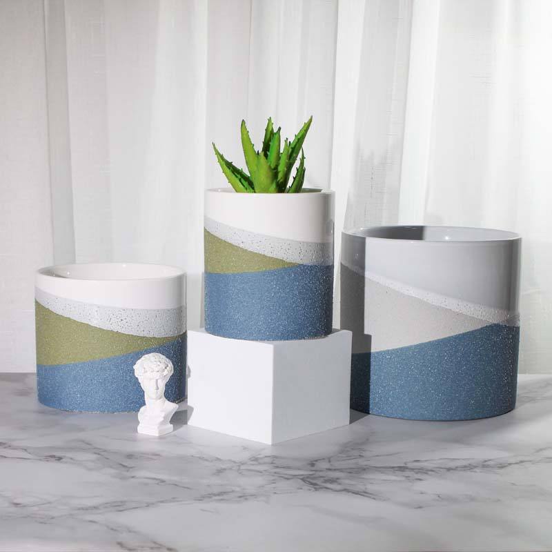 Modern Ceramic Succulent Pot Various Styles Indoor Herb Planter and Flower Pots for Garden Home Decor