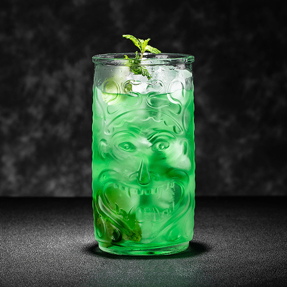 Tropical 500ml Exotic Tiki Cocktail Glass Clear Beverage Juice Drinking Tumbler Whisky Wine Beer Mug Ice Cola Party Drinks Cups