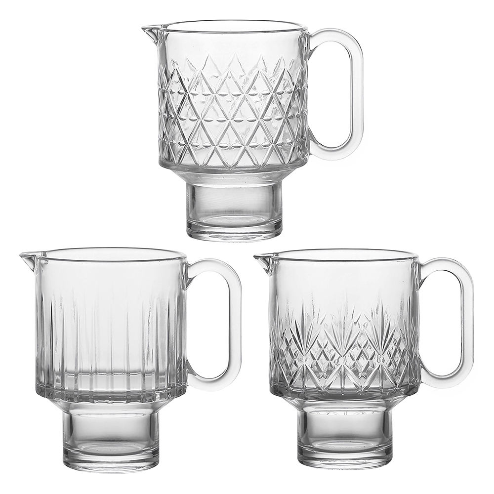 Handle 650ml Beer Drinking Mugs Clear Cocktail Martini Mixed Drinks Glass Cup Big Mouth Whisky Beer Drinkware Bar Glass