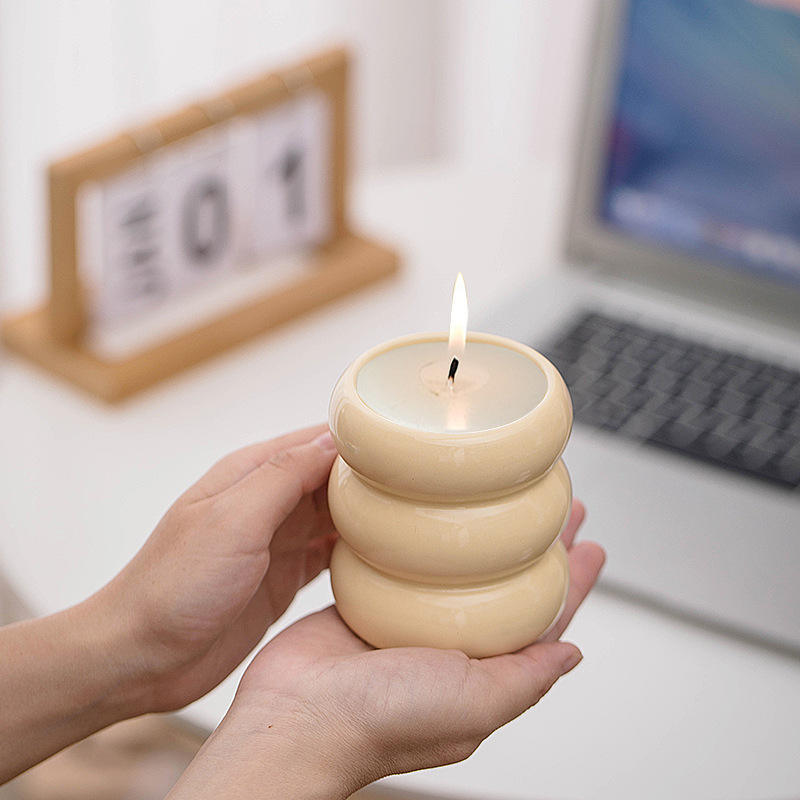 Novelty Custom Aroma Home Decor Eco-Friendly Luxury Ceramic Vessel Soy Wax Scented Candles