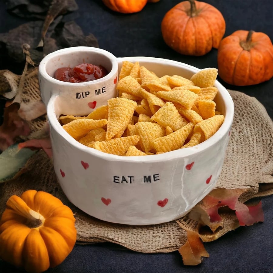 Nieuw Restaurant Schattig Fruit Salade Frietjes Dip Saus Kombjes Aangepast logo Snack Dessert Keramiek Chips en Dip Kom