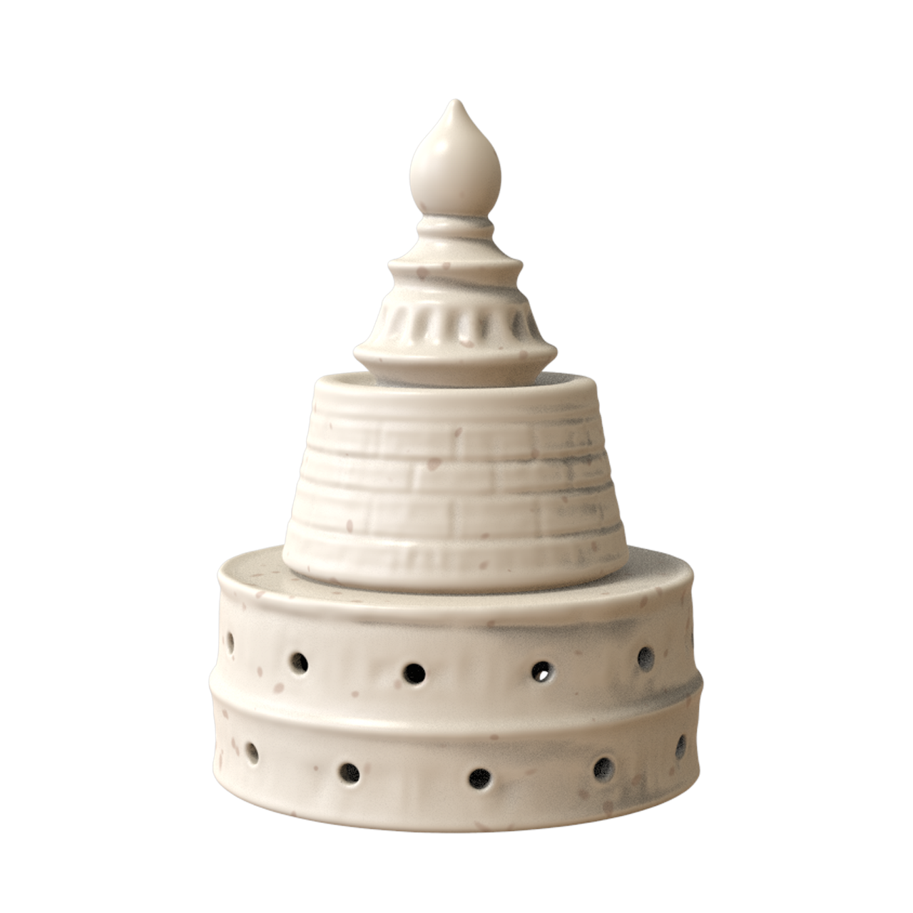 Custom-made White Ceramic Incense Burners and Candlesticks Home Ornaments for Indoor Outdoor Use Tower-Shaped for Aromatic Use