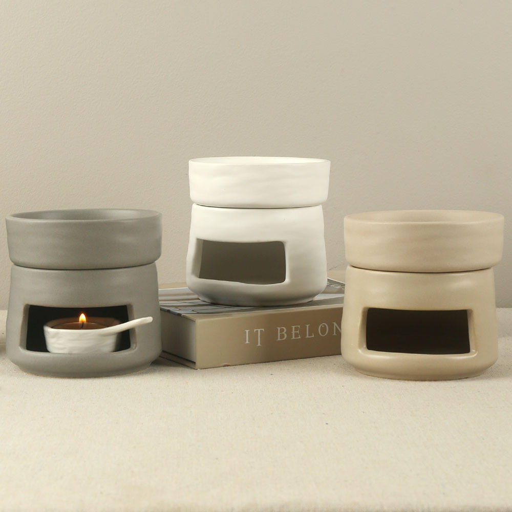Aromatherapy Aroma Burner Ceramic Oil Diffuser Essential Oil Burner Wax Melt Burner for Yoga Spa Home Bedroom Housewarming Gift