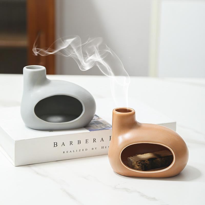 Ceramic Incense Burner Sandalwood & Palo Santo Holder Pack of Cone Incense Burner Craft for Aromatic Lavender for Fall Season