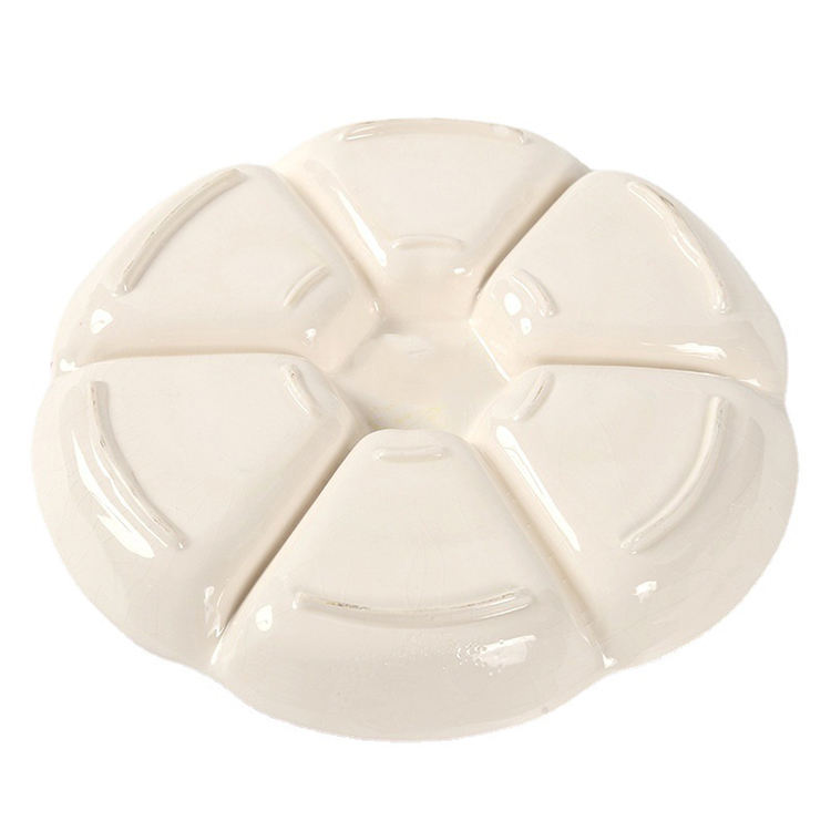 Popular Design Christmas Decoration Christmas Ceramic Compote Dinner Plate for Christmas Home Decoration