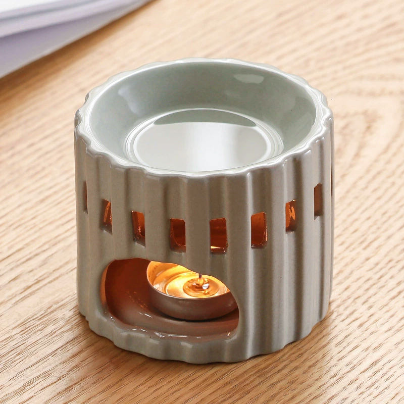 Modern Design Fragrance Ceramic Oil Burner Wax Melt Warmer Tealight Candle Holder