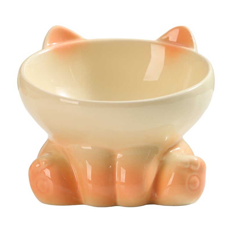 2025 Modern Gradient Ceramic Cat Bowl Pet Bowl for Cat Eating Drinking Water Bottle for Pigeons Dog Bowl Cat Basin