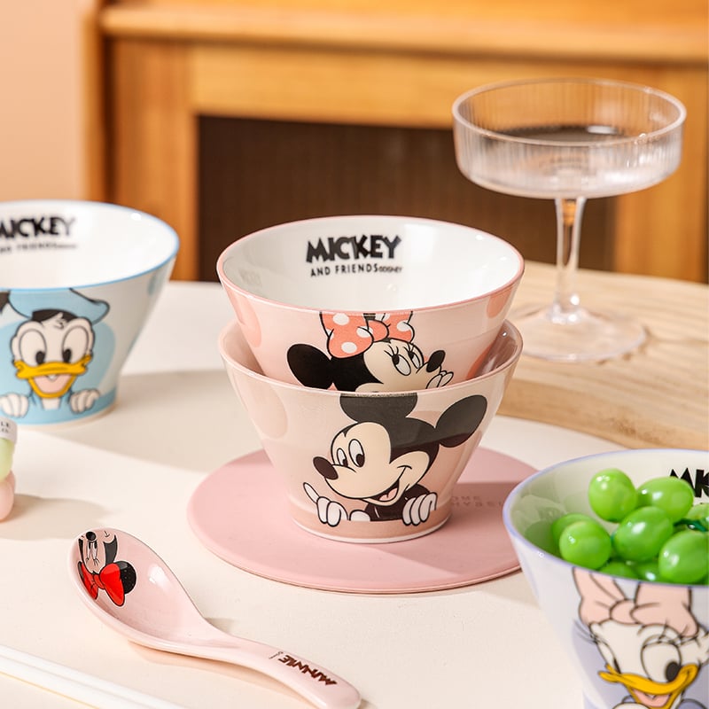 Disney Mickey new hats Bowl Underglaze Tableware Especially Good Looking Rice Bowl Tall Ceramic Bowls Cute