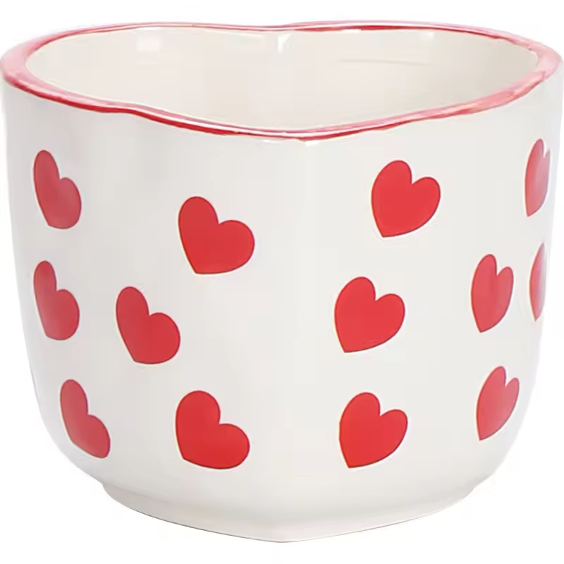 Minimalist Heart Shape Morandi Style Empty Ceramic Candle Cup Custom Logo Luxury Ceramic Candle Jars
