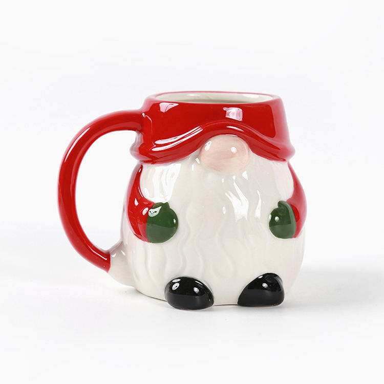 Recommend Christmas Decoration Santa Claus Ceramic Mug Milk Mug for Christmas Home Decoration