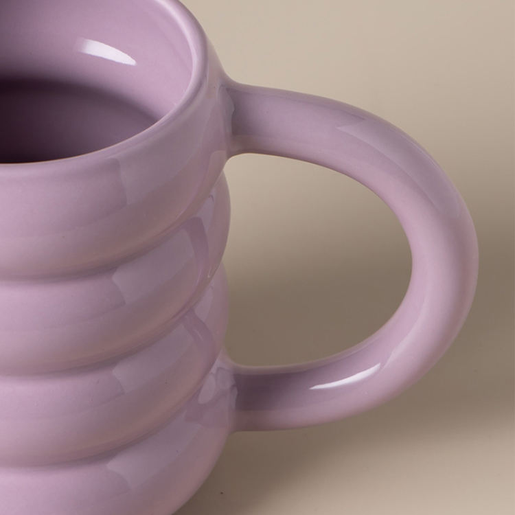 Pink Tulip Ceramic Mug With Coffee Cup With Spoon Mug Flower Design Water Cup