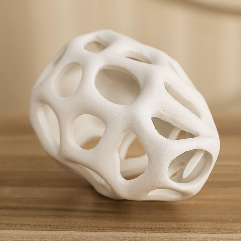 Hollow Out Ceramic Vase White Black Nordic Classical Aesthetics Office Home Living Room Interior Decoration Accessories