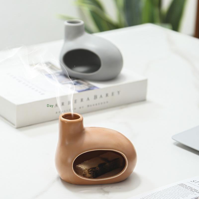 Ceramic Incense Burner Sandalwood & Palo Santo Holder Pack of Cone Incense Burner Craft for Aromatic Lavender for Fall Season