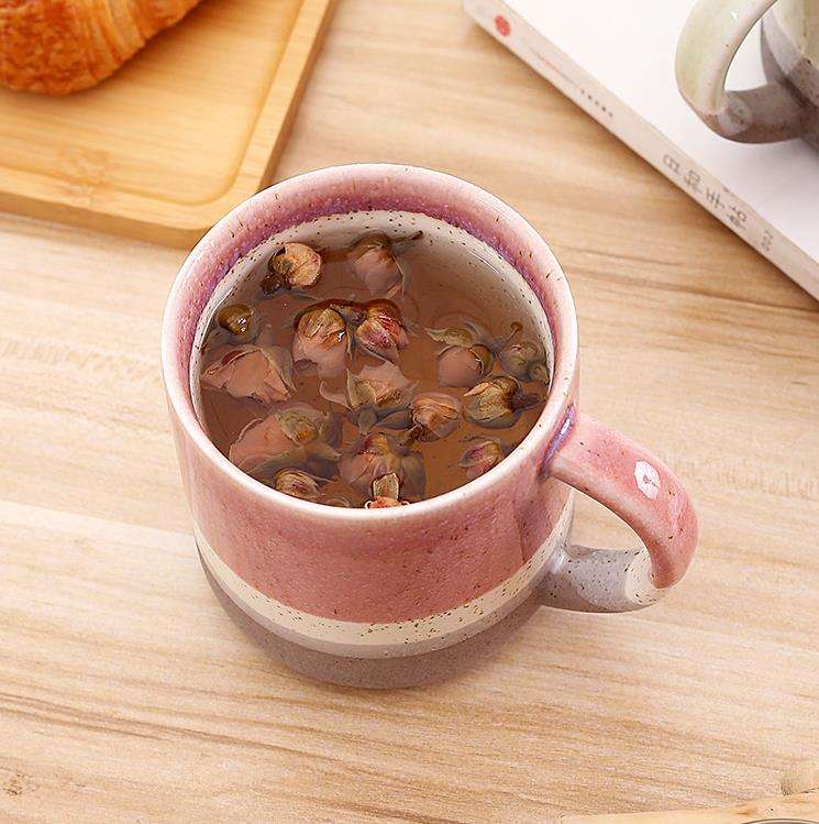 Custom Printed Coffee Mugs Handmade Ceramic Tea Japanese Retro Clay Cups With Handle for Restaurant