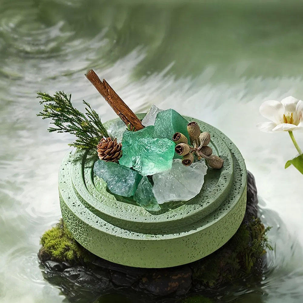 Customized Gift Box Natural Crystal Stone Aromatherapy Diffuser Premium Ceramic Oil Diffuser with Unique Fragrance