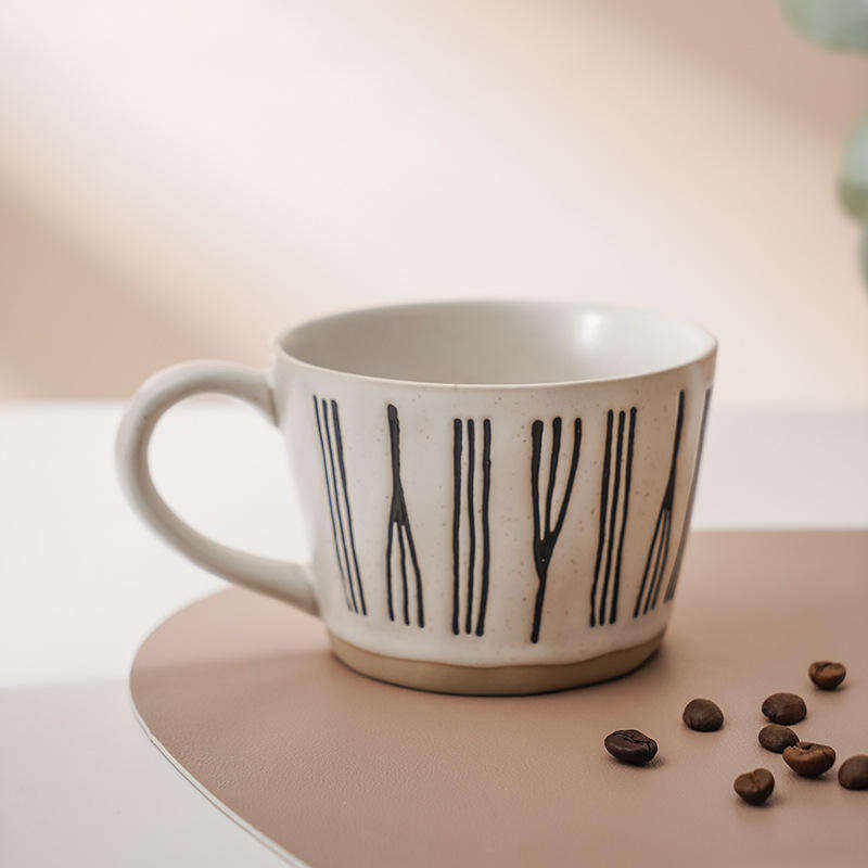 Coffee Cup and Saucer Set Ceramic Wholesale Creative Scandinavian High Color Design Sense Home European Business Morandi Cups